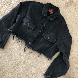 Cropped jean jacket